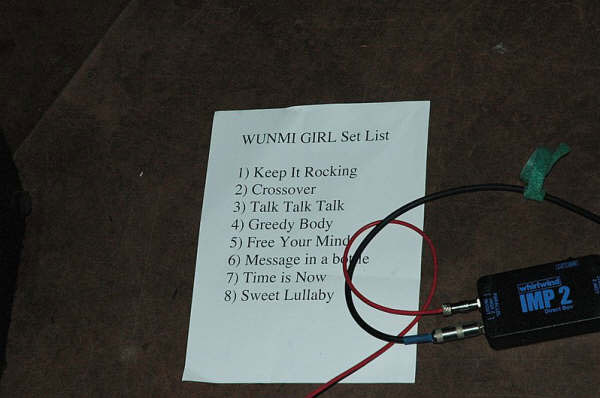 Physical sound setlist paperwork